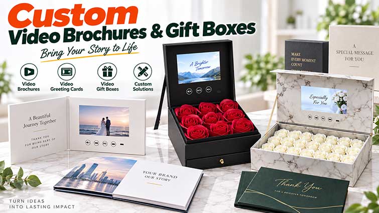 Custom Video Brochures & Gift Boxes